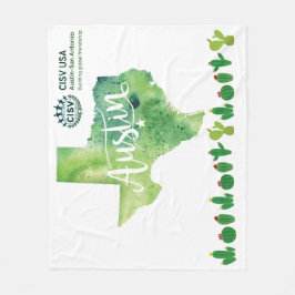 CISV Austin Environmental Green Large Blanked Fleecedecke