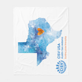 CISV Austin Herz von Texas Blanket Fleecedecke