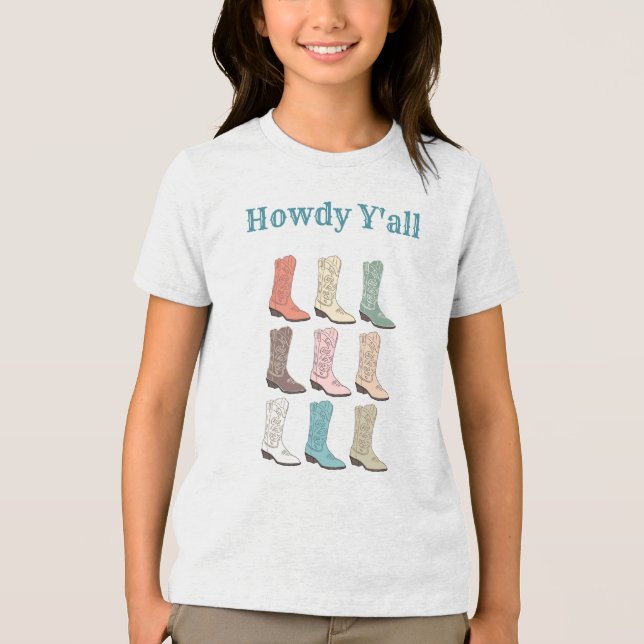 CISV Austin Howdy Kid's (Jungen/Mädchen) Tri-Blend Shirt (Vorderseite)