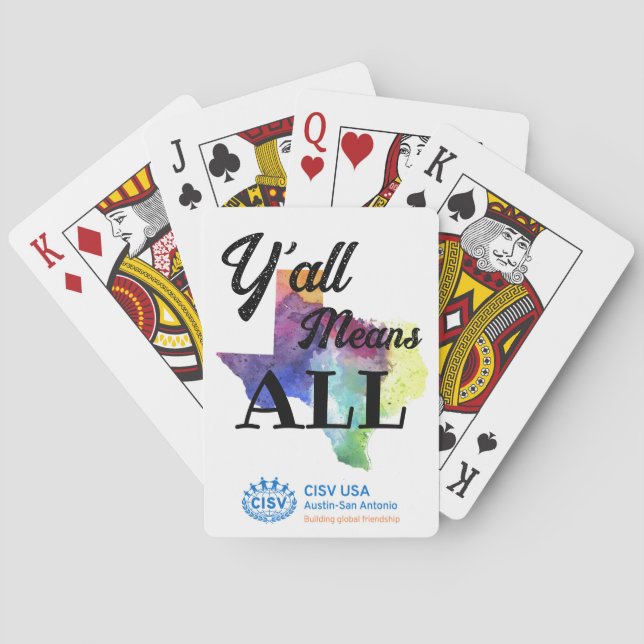 CISV Austin "Y'all Means All" Spielkarten (Rückseite)