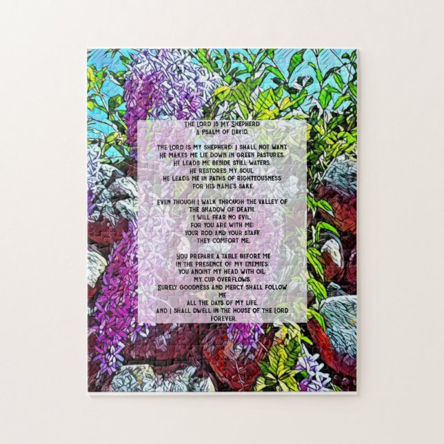 cita bíblica de David Psalm 23 (Vertikal)