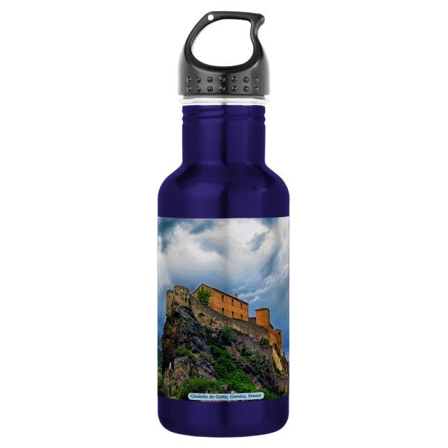 Citadelle de Corte, Korsika, Frankreich Edelstahlflasche (Vorderseite)