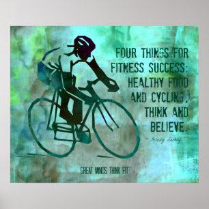 Citation à vélo et affiche de remise en forme