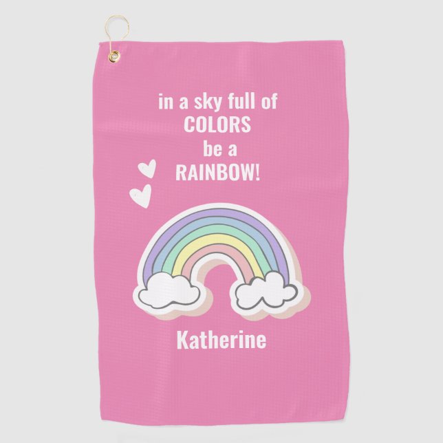 Citation Arc En Ciel Inspirationnelle - Serviette  (Devant)