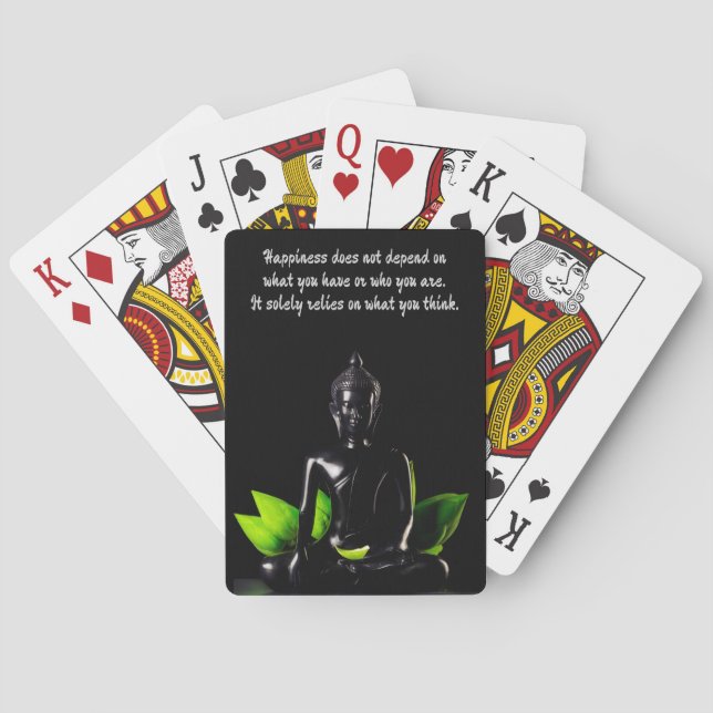Citation Bouddha 4 cartes à jouer (dos)