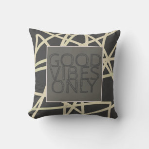 citation chic moderne coussin bonne vibes seulemen