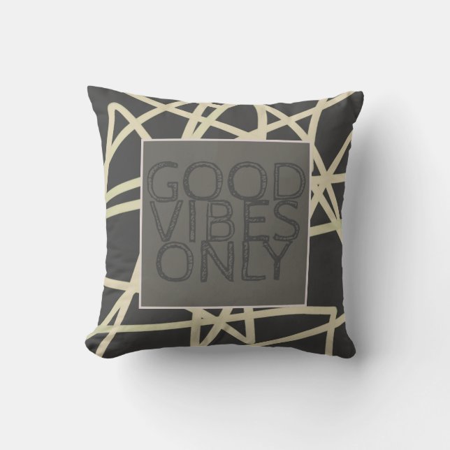 citation chic moderne coussin bonne vibes seulemen (Recto)