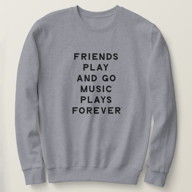 Citation d'amis et de musique Hommes Sweatshirt (Design devant)