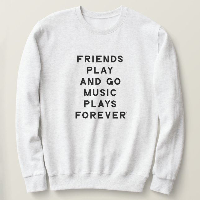 Citation d'amis et de musique Hommes Sweatshirt (Design devant)