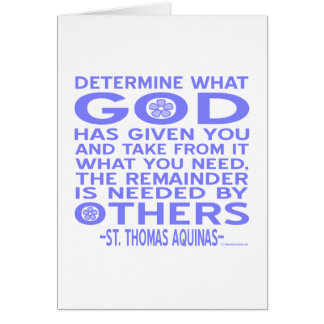Citation d'Aquinas Regarde ce que Dieu t'a donné e