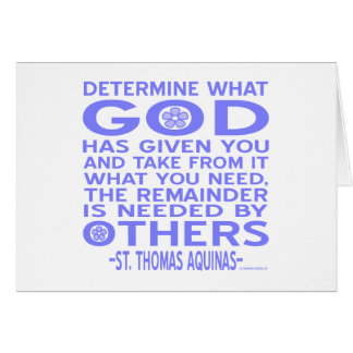 Citation d'Aquinas Regarde ce que Dieu t'a donné e