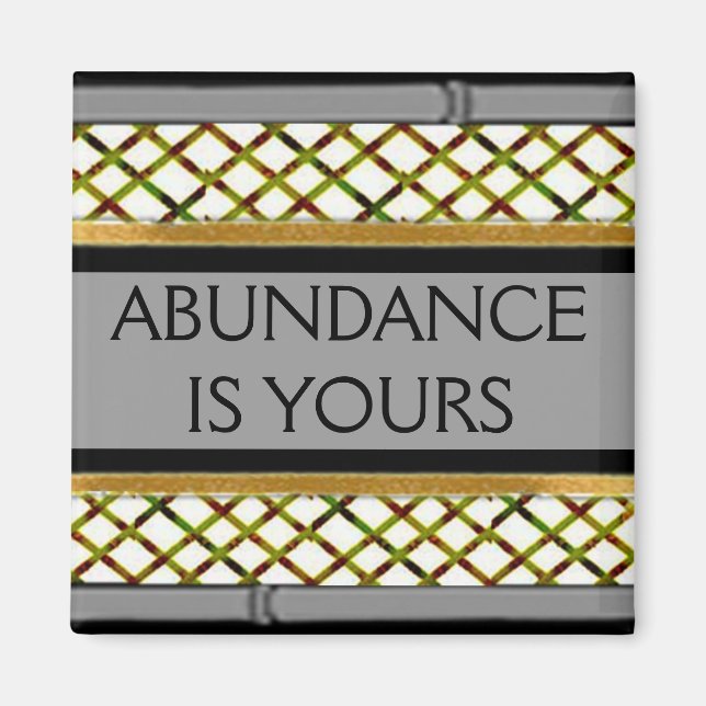 Citation de 3 mots-L'abondance est votre aimant fr (Devant)
