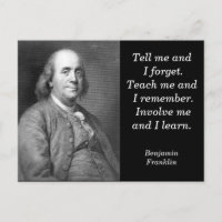 Citation de Ben Franklin - Carte postale