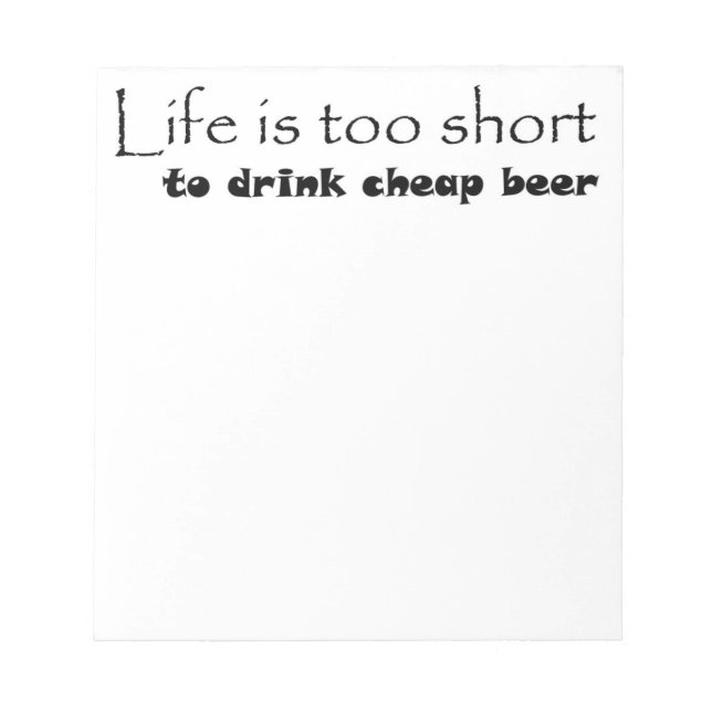 Citation de bière amusante blocs-notes idées cadea (Devant)