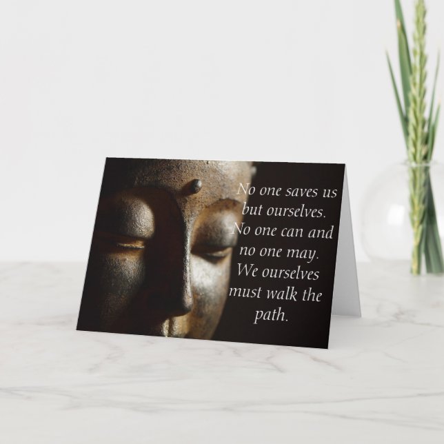 Citation de Bouddha : Carte inspirée (Devant)