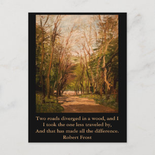 Citation de carte postale Inspiration Robert Frost