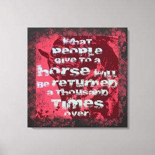 Citation de cheval II - Toile enveloppée