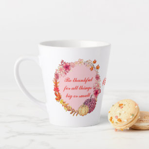 Citation de couronne d'automne Latte Mug