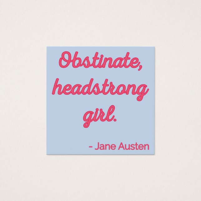 Citation de fierté et de préjugé II - Style mignon (Devant)