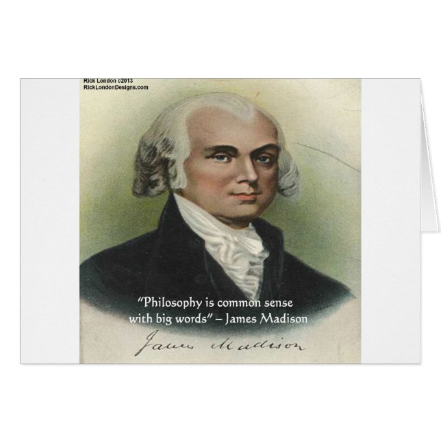 Citation de James Madison "Philosophie/Sens Commun (Devant horizontal)