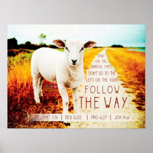 Citation de la Bible Suivre la voie Poster