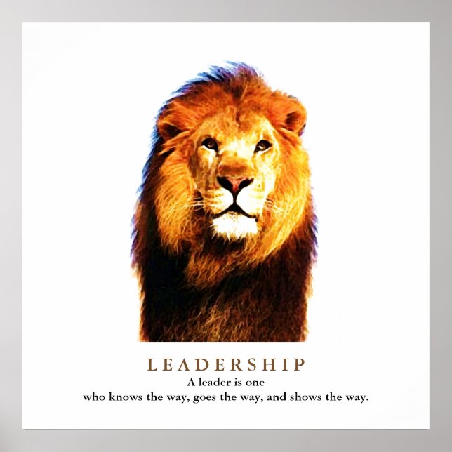 Citation de leadership motivationnel Poster de la  (Devant)