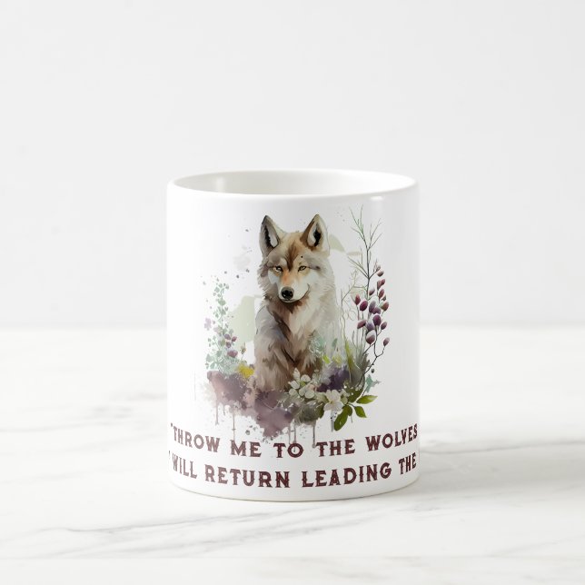 Citation de loup personnalisée Coffee Mug (Centre)
