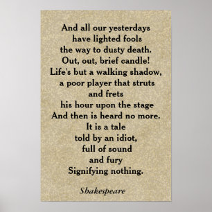Citation de Macbeth - affiche