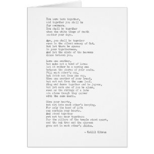 Citation de machine à écrire Kahlil Gibran