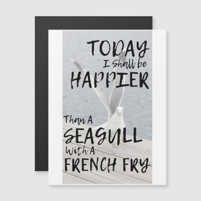 Citation de Magnet Funny Seagull (Devant / Derrière)