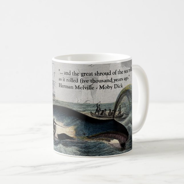 Citation de Moby Dick et tasse de baleine (Devant droit)