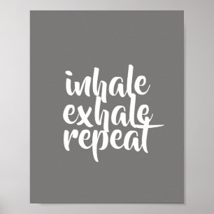 citation de motivation affiche inhale exhale répét