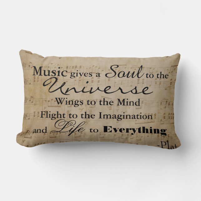 Citation de musique de Platon - coussin lombaire (Recto)