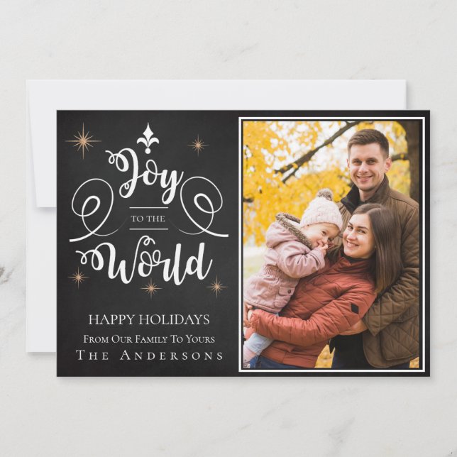 Citation de Noël Joie au Monde | Carte de vacances (Devant)