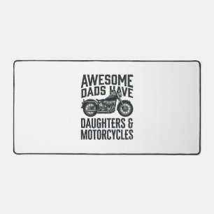 Citation de papa et fille en moto vecteur vintage 