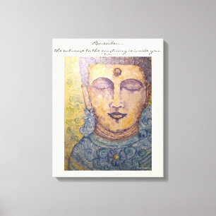Citation de Rumi Bouddha Aquarelle toile murale