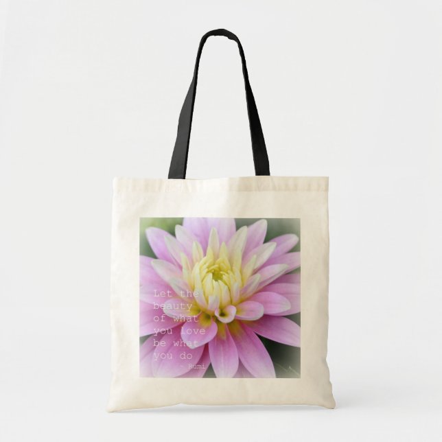Citation de Rumi de sac de dahlia de fleur de zen (Devant)