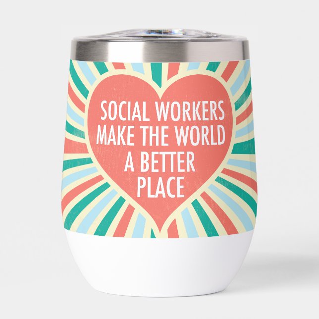 Citation de travail social inspirationnel Coeur Re (Avant)