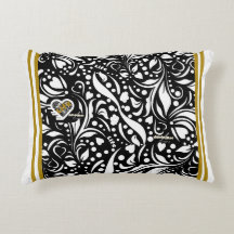 Citation de vie Coussin d'accents noirs - Adiela A