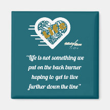 Citation de vie Magnet Turquoise par la poète Adie