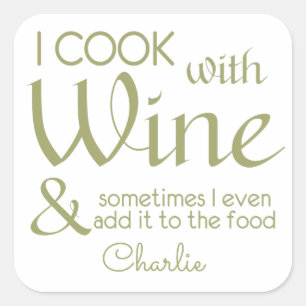 Citation de vin autocollants de nom personnalisé