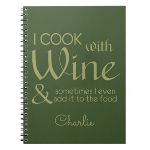 Citation de vin carnet de nom personnalisé