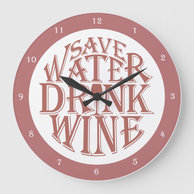 Citation de vin Mur Acrylique Horloge (Recto)