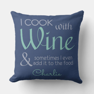Citation de vin oreiller de lancement personnalisé