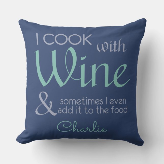 Citation de vin oreiller de lancement personnalisé (Recto)