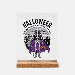 Citation drôle de cape d'Halloween de squelette De