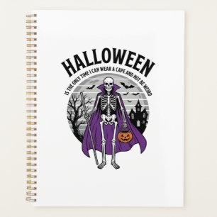Citation drôle de cape d'Halloween de squelette de