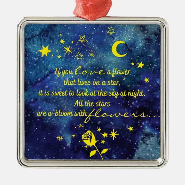 Citation du Petit Prince et ornement des étoiles d (Devant)