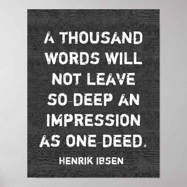Citation d'un acte _Ibsen - affiche d'art (Devant)