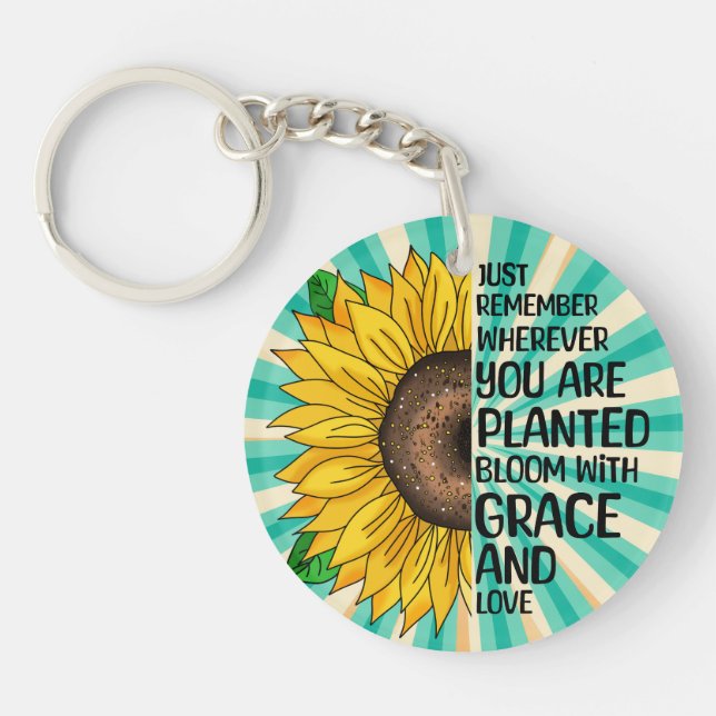 Citation et tournesol tiré à la main (Devant)